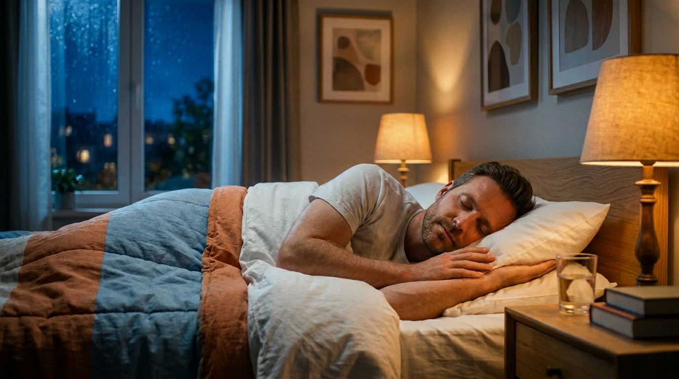  man with deviated septum sleeping