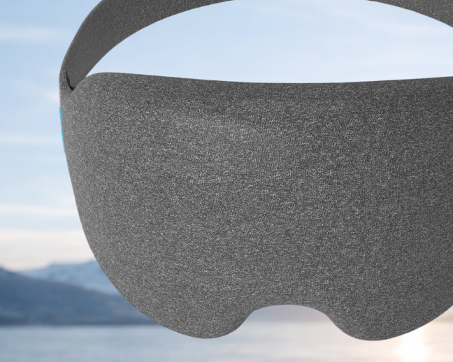myNight blackout sleep mask - black front view